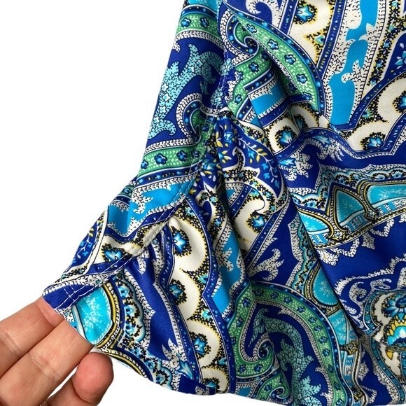 Tommy Bahama Relax Paisley Floral Tankini Swimsuit Adjustable Straps Padded Ruch - Picture 6 of 13